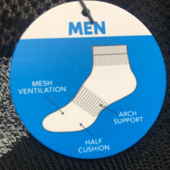 New Columbia Socks Package 6 Pairs Mens Black & Gray Athletic Quarter Crew Socks - Picture 10 of 12
